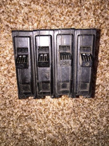 Square D Lot Of 4-40 AMP Type QO Circuit Breakers Lot