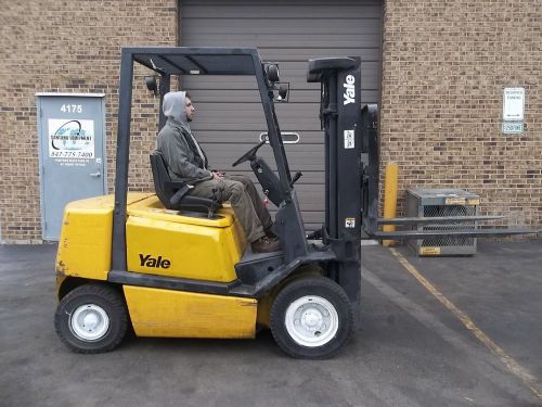 Forklift (20566) 2003 yale gdp050, 5000lbs capacity, triple mast for sale