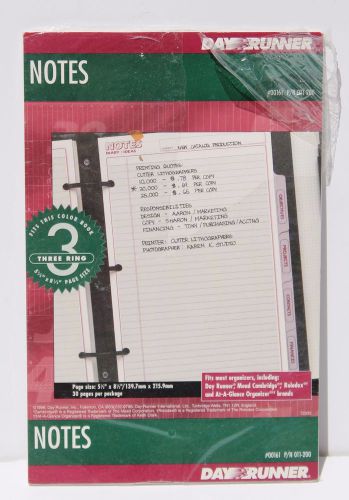 Day Runner Notes Refill Pages 011-200 Classic Edition - 3 Ring