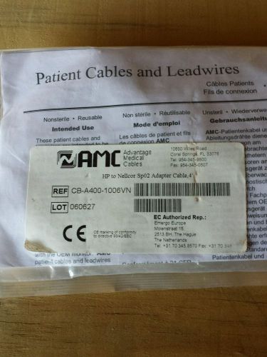 AMC SPO2 Cable, HP to Nellcor, 4&#039; REF CB-A400-1006VN, New