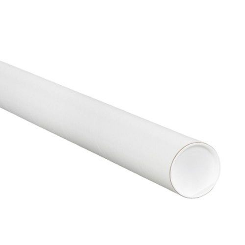 Aviditi P2515W Fibreboard 3-Ply Spiral Wound Mailing Tube with Cap, 15&#034; Length x