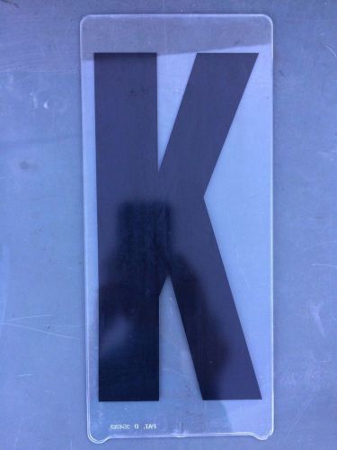 Gemini 8&#034; plastic Marquee Sign Letter &#034;K&#034; Replacement