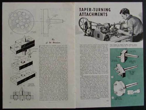 Lathe Taper Turning Attachments HowTo build PLANS Offset Tailstock centers