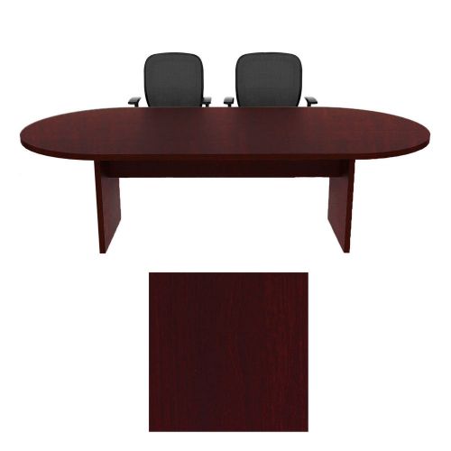 6 foot racetrack conference table cherryman amber sienna mahogany laminate for sale
