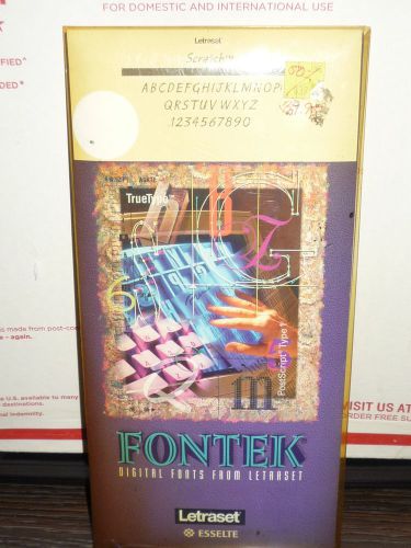 Fontek Digital Fonts from Letraset Lexikos software vintage rare!