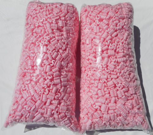 2 NEW PINK 8.0 gallon POPCORN Anti Static PACKING PEANUTS  FREE SHIP