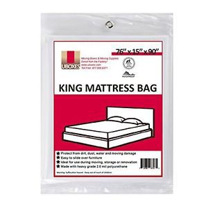 UBOXES Moving Supplies King Size Mattress Cover/Bag 76&#034; x 15&#034; x 90&#034;