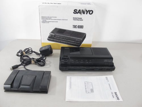 Sanyo TRC-8080 Transcriber Memo-scriber with AC Adapter and Foot Pedal