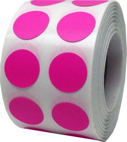 1000 small color coding dots | tiny hot pink colored round dot stickers | hal... for sale