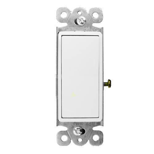 5pk 15a decorator light switch single pole lighted illuminated rocker switch for sale