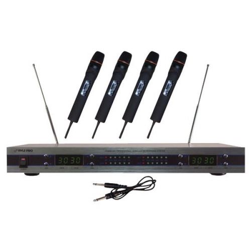 Pyle Pro PDWM5500 VHF Wireless Microphone System w/4 Corded Microphone