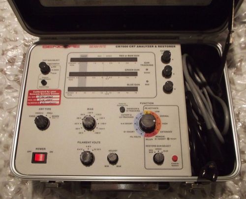 Used sencore cr7000 &#034;bean-rite&#034; universal crt analyzer &amp; restorer with adapters for sale