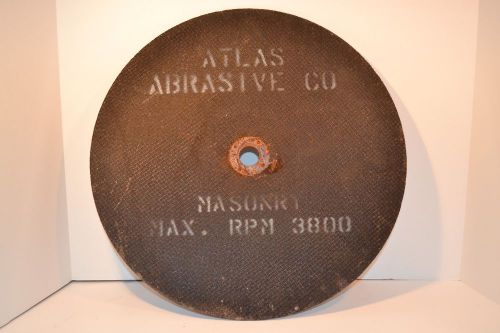 Atlas Abrasive Co Masonry 1/8&#034; Thick 16&#034; Wide 1&#034; Center 16X1/8X1 CUT OFF WHEELS