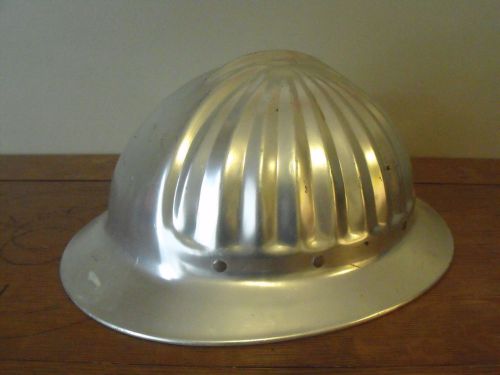 Vintage Full Brim Unknown MFG Aluminum Safety Hard Hat Helmet - Mining Helmet