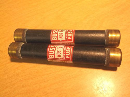 NEW LOT OF 2 BUSS NOS15 FUSES FREE SHIPPING