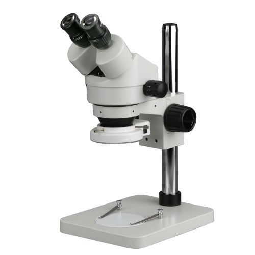 7x-45x stereo binocular microscope with 14&#034; pillar stand &amp; 64-led ring light for sale