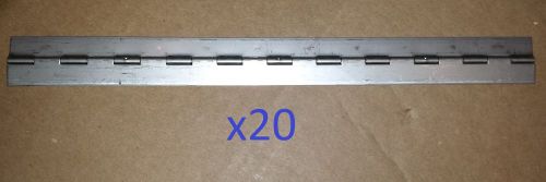 20 Lot-Stainless Steel Continuous Hinge 10.5 x 1&#034; Reverse Swage Door/Sheet Metal
