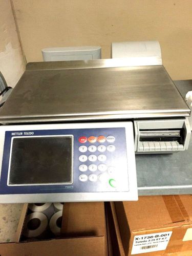 Mettler toledo counter scale pact-s and 8 cases of 30 rolls of paper for sale