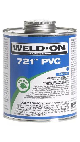 Weld-On 10161 Blue 721 Medium-Bodied PVC Professional Industrial-Grade Cement