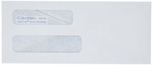 Columbian business envelopes gummed 3 5/8 x 8 5/8 inch double-window white 50... for sale