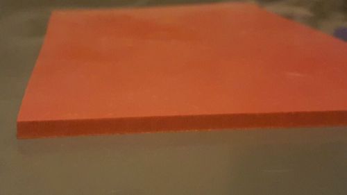 3/16&#034;  SILICONE RUBBER SHEET HIGH TEMP SOLID ORANGE COMMERCIAL GRADE 8&#034;x5&#034; HHO