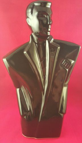 Unique Black Half Man Statue Art Decor 12&#034;