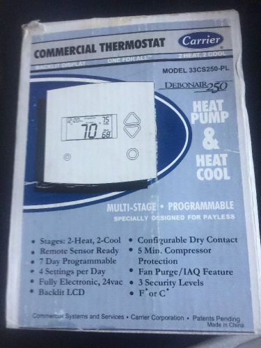 Carrier Commercial Thermostat 33CS250-01 Multi-Stage Programmable free shipping