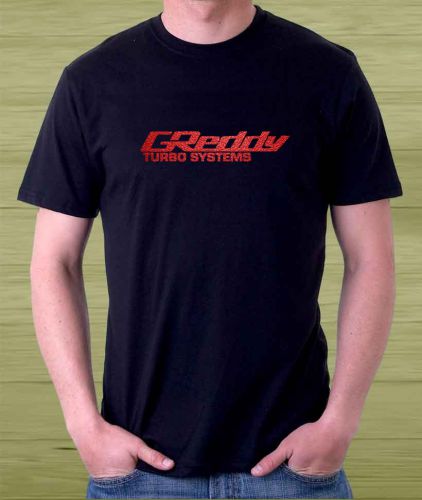 New !!! GREDDY Turbo System Turbine Logo Men&#039;s Black T Shirt Size S to 3XL