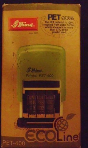 Shiny ECO Line Self Inking Mini Dater with BLUE Ink Pad ES-400 PET-400 NEW