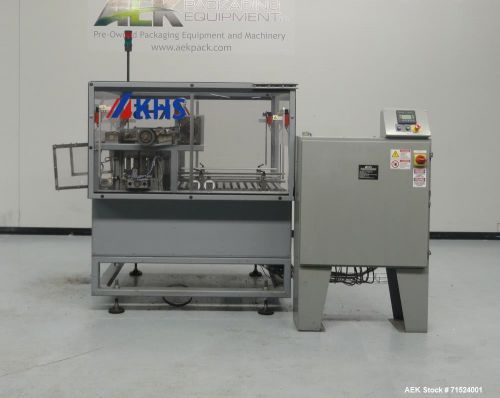 Used- KHS Model 2302 Servo Driven Tray Stacker. Can handle maximum package dimen