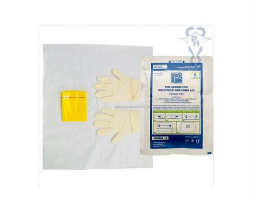 Premier Polyfield Dressing Aid -Yellow Disposable Bag/Latex Gloves Large Pack 10