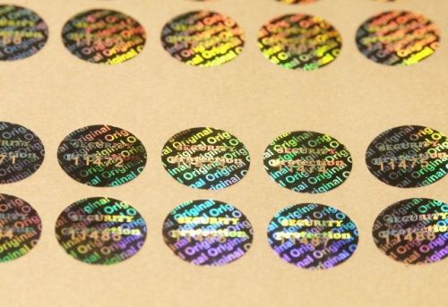 Hologram Stickers Tamper-Proof, Security Labels, ORIGINAL,77 lot , 10 mm