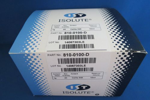 Isolute spe columns 1g celite 545 15ml # 810-0100-d qty 20 for sale