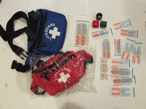 Lifeguard red fanny pack with sample bandages for sale