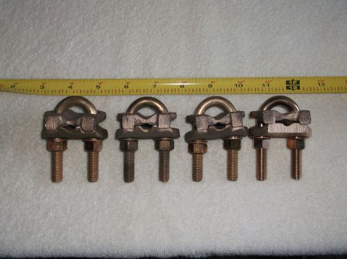 4- gar6428? mechanical ground rod/pipe/fence/rebar direct burial clamp 5/8&#034;-3/4&#034; for sale