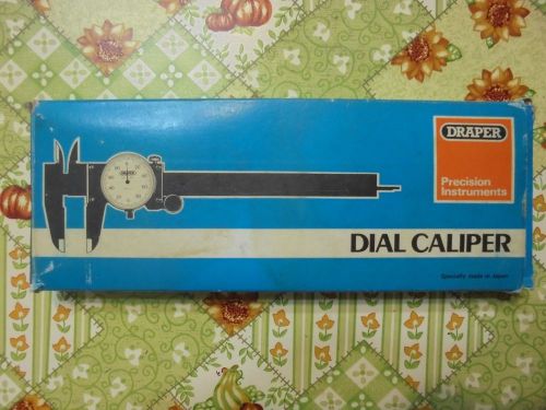 USED 6&#034; DRAPER  PRECISION INSTRUMENTS DIAL CALIPERS WITH BOX &amp; CASE