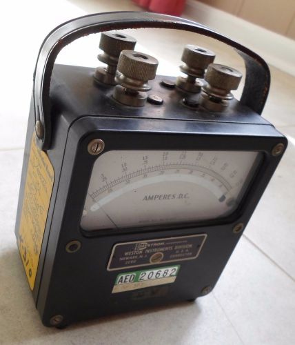 Weston instruments dc amp meter - zero corrector - model 931 - steam punk for sale
