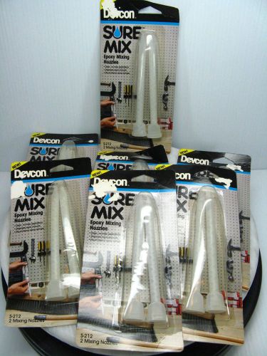 DEVCON SURE MIX Epoxy Mixing Nozzles Tips - Lot of 7 Packages 2 Each S-212 - NOS