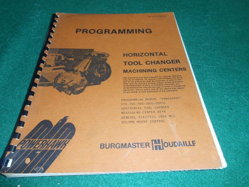 Powerhawk horizontal tool changer machining center programming manual for sale