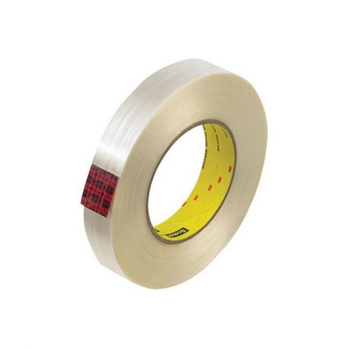&#034;3M 890MSR Strapping Tape, 1/2&#034;&#034;x60 yds., White, 12/Case&#034;