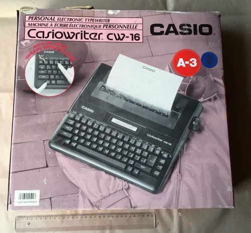 CASIO CASIOWRITER PERSONAL ELECTRIC TYPEWRITER CW-16 IN BOX it works great