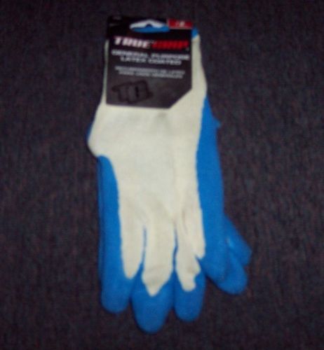New true grip general purpose latex coated gloves size large for sale