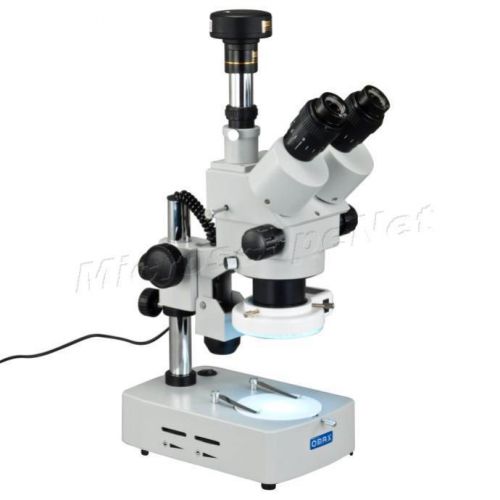 Omax trinocular stereo zoom microscope 3.5x-90x+10mp digital camera+54 led light for sale