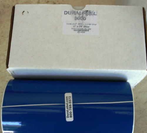 Graphic Products DuraLabel 9000 99-3006 BLUE 3.0 Mil Premium Vinyl Tape 9&#034; x 70&#039;