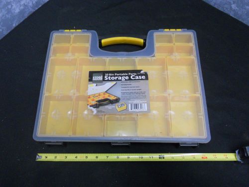 Heavy Duty 20 Bin Portable Parts Storage Case For Bolts Nuts Screws