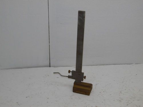 dial indicator guage base brass base with slide 13 7/8 high