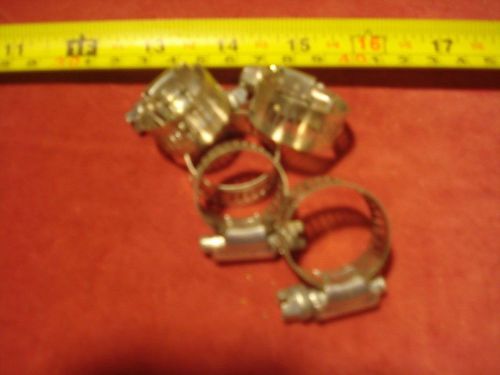 (3340.) Hose Clamps for up to 1/2&#034; Dia. Hose - Lot of 4