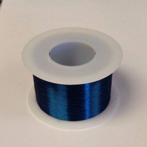 Magnet Wire, Enameled Copper, Blue, 42 AWG (gauge), 155C, ~1/2 lb, 24500 ft S