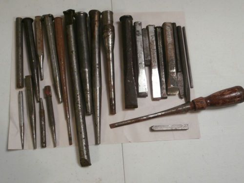 miscellaneous punch chisel and dreft lot