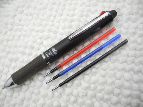 Black Pilot FRIXION Ball 3 WOOD 0.5mm roller ball pen free refill Red&amp;Blue&amp;Black